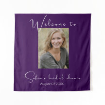 Púrpura girasol acuarela foto ducha de novia