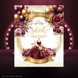 Tapiz Purpurina de color de fondo borgoña dorada dulce 1