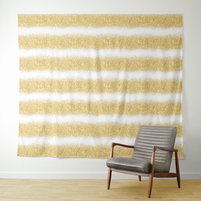 Tapiz Purpurina de oro blanco de lujo (In situ (horizontal))