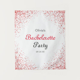 Tapiz Purpurina de oro Rosa de Bachelorette Party