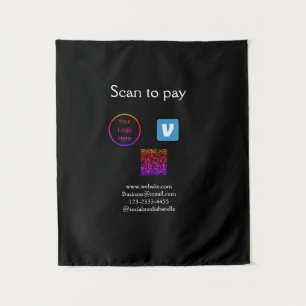 Tapiz Q R código venmo scan para pagar añadir logotipo m