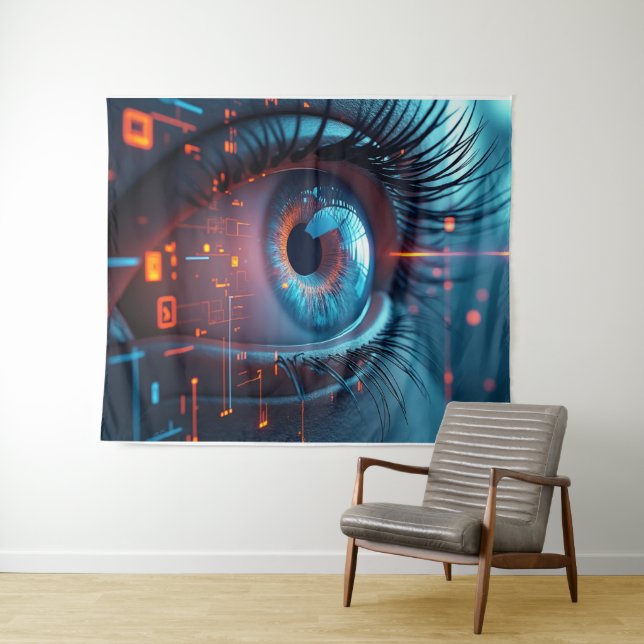 Tapiz Quantum Eye tapestry (In situ (horizontal))