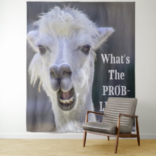 Tapiz ¿Qué es el Prob- Llama? Cute Funny LLAMA