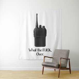 Tapiz Qué m***da Sobre El Icono De Walkie Talkie Funny