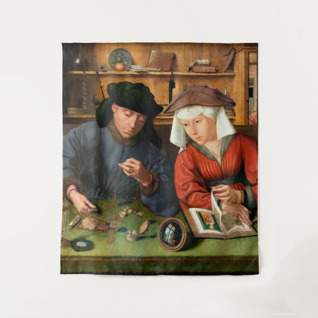 Tapiz Quentin Matsys - El prestamista y su esposa (Anverso)