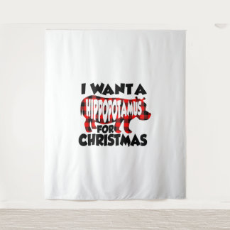 Tapiz Quiero un hipopótamo para Navidades