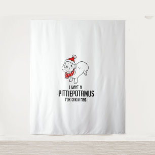 Tapiz Quiero Un Pittiepotamus Para Los Navidades