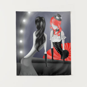 Tapiz Quirky Ballerina & Refección de bailarina Rojo
