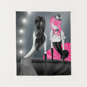 Tapiz Quirky Ballerina y refección bailarina Rosa