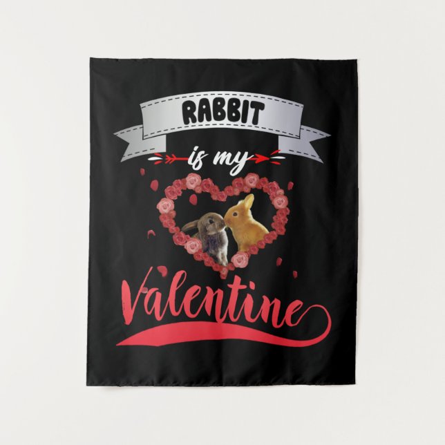 Tapiz Rabbit Lover | El Conejo Es Mi Valentín (Anverso)