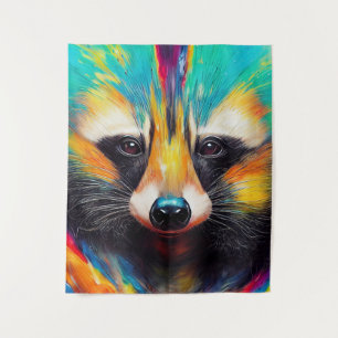 Tapiz Raccoon Animal Discovery Adventure Nature Planet