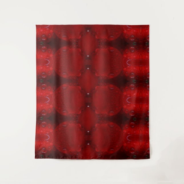 Tapiz Rainy Red Dianthus Ikat 6 (Anverso)