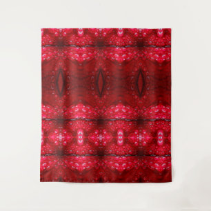 Tapiz Rainy Red Petunia Ikat 3