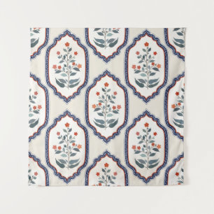 Tapiz Ramas de flores orientales: Indio Kalamkari.