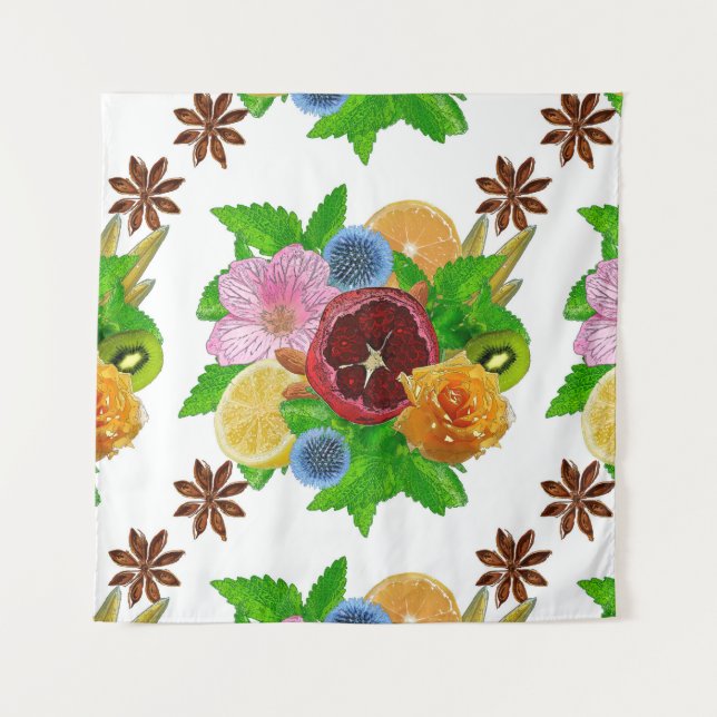 Tapiz Ramo de fruta. (Anverso)