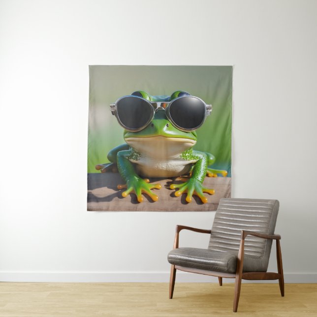 Tapiz Rana divertida con gafas de sol (In situ)