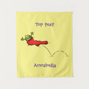 Tapiz Rana dulce en un personalizado de salto de calcetí