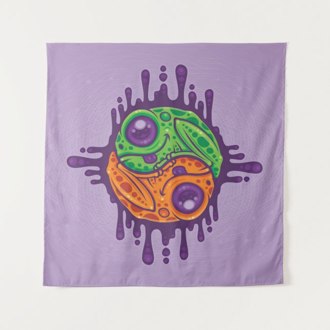 Tapiz Rana Trippy Drippy Yin Yang (Anverso)