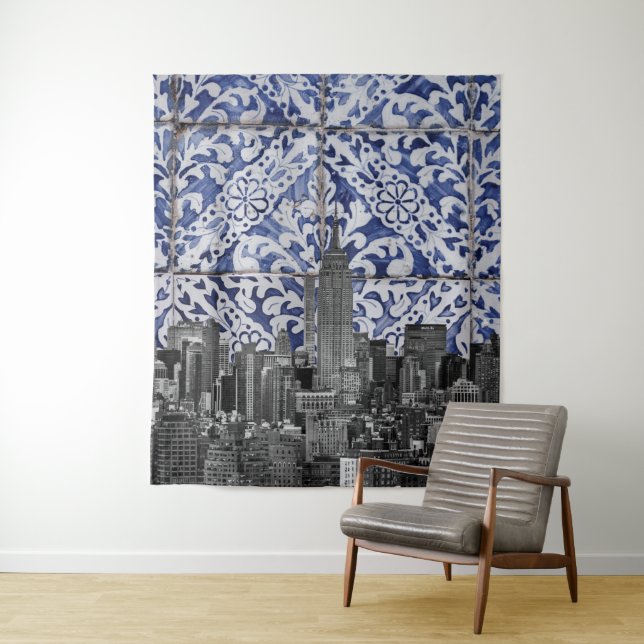 Tapiz Rascacielos de Nueva York se encuentran con mosaic (In situ)