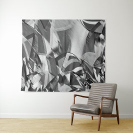 Tapiz Rasgos grises sobre alguna imagen negra y borrosa