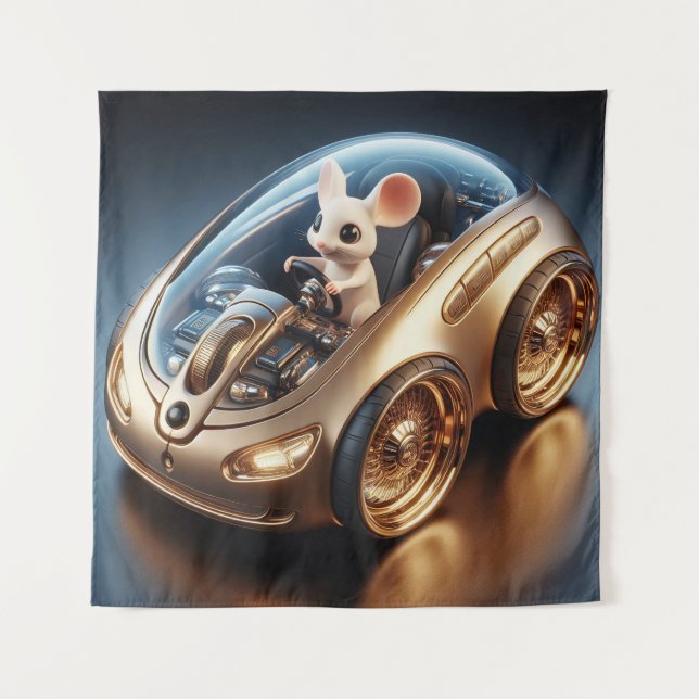 Tapiz Ratón dorado móvil: una pequeña misión del ratón (Anverso)