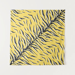 Tapiz Rayas de tigre de color negro-amarillo: patrón vin