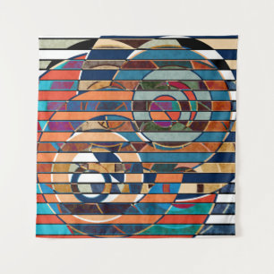 Tapiz Rayas geométricas coloridas, resumen