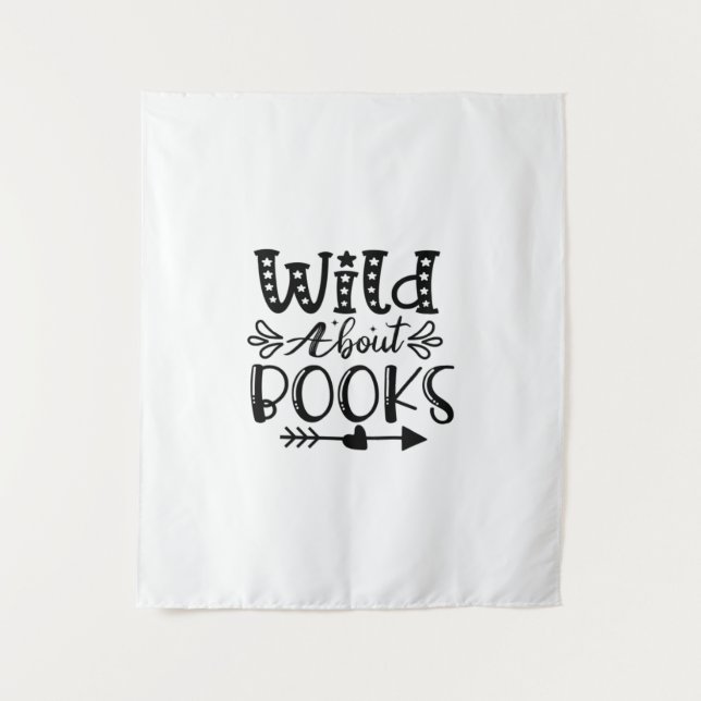 Tapiz Reading Art Wild About Books (Anverso)