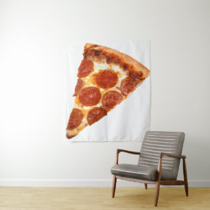 Tapiz rebanada de pizza de pepperoni clásica de Slippery