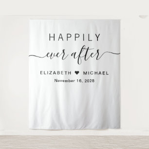 Tapiz Recepción de Boda Felices para Siempre