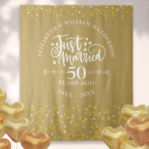 Tapiz Recién casados 50 aniversario de bodas de oro