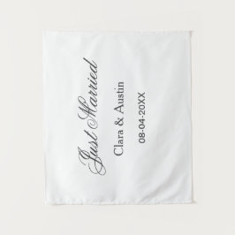 Tapiz recién casados agregar nombre de la pareja fecha a