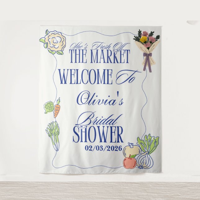 Tapiz Recién salido del mercado Despedida de soltera Bie (Anverso)