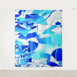 Tapiz Recortes de imágenes azules retorcidos irregularme