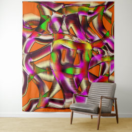 Tapiz Recortes retorcidos coloridos rosa, rasguños denta