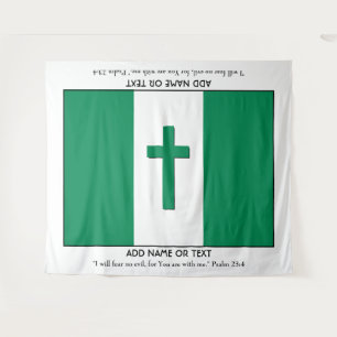 Tapiz Recuerdo Personalizado   BANDERA DE NIGERIA con Cr
