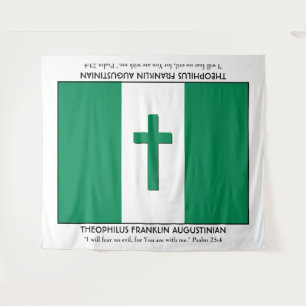 Tapiz Recuerdo Personalizado BANDERA DE NIGERIA con Cr