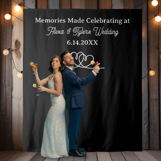 Tapiz Recuerdos Hechos en Fondo de Fotos de Boda Prop
