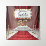 Tapiz Red Carpet 80th Birthday Backdrop banner<br><div class="desc">Red Carpet 80th Birthday Backdrop banner</div>