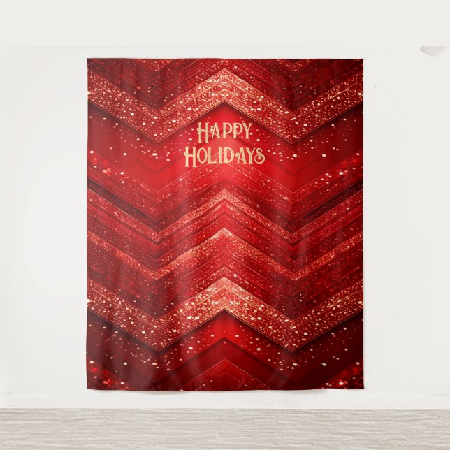 Tapiz Red Decorative Holiday Backdrop (Anverso)