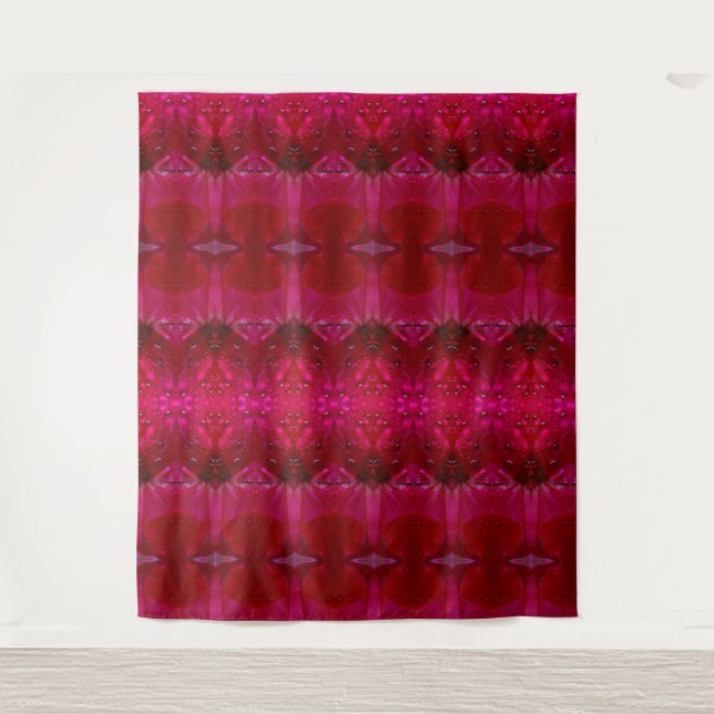 Tapiz Red Dianthus Ikat 5 (Anverso)