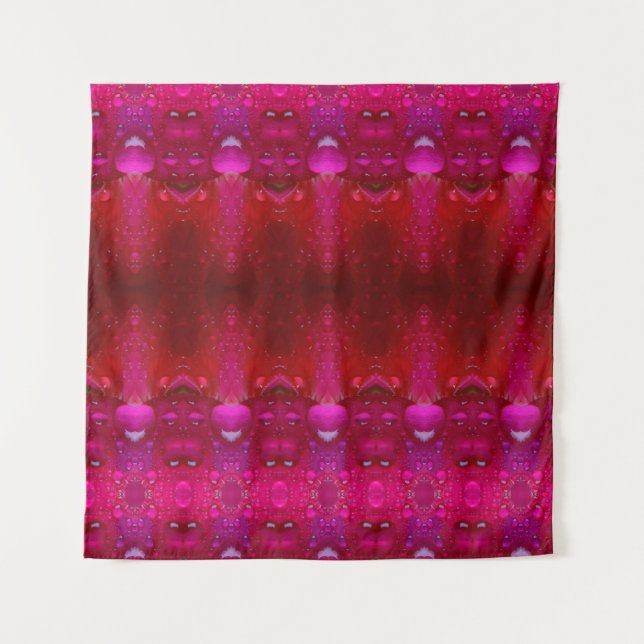 Tapiz Red Dianthus Ikat 6 (Anverso)