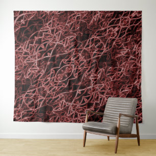 Tapiz Red entrelazada de alambre rústico y enredado