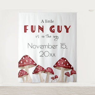 Tapiz Red Mushroom Woodland Fun Guy Baby Shower Backups