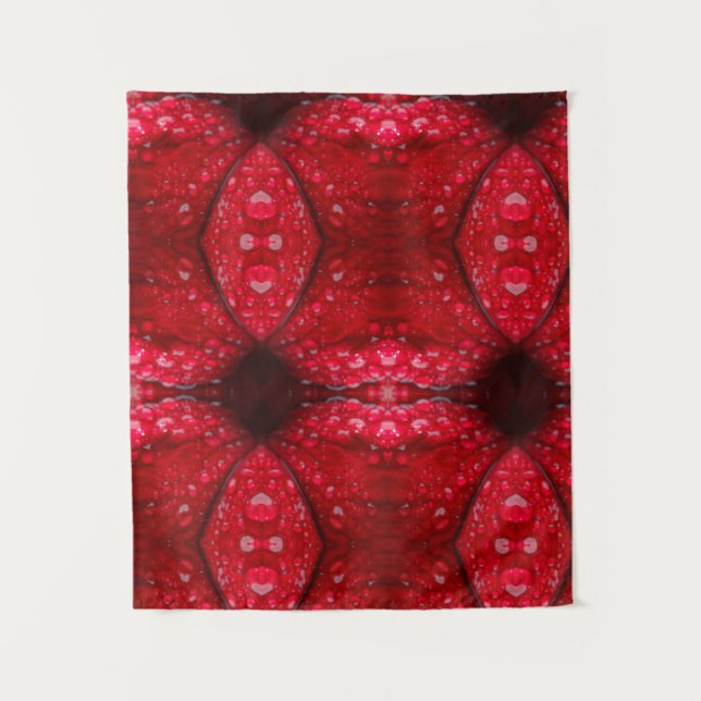 Tapiz Red Petunia Ikat (Anverso)