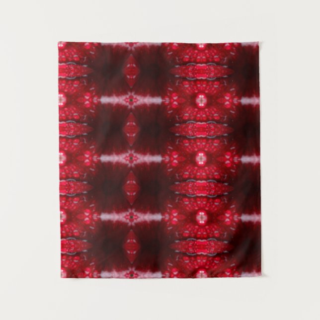 Tapiz Red Petunia Ikat (Anverso)