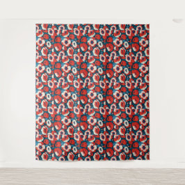Tapiz Red Poppy Floral