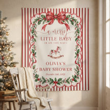 Red Stripe una feliz navidad baby shower