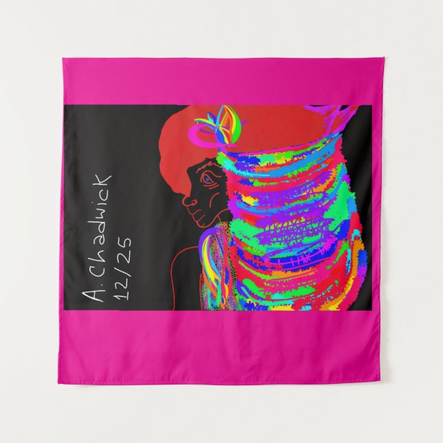 Tapiz Reddish-Orange Fox Warrior Princess  (Anverso)