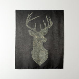 Tapiz Regal Buck Trophy Deer Silhouette en camuflaje
